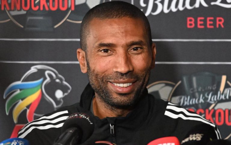 Abdeslam Ouaddou of Orlando Pirates smilling