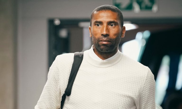 Abdeslam Ouaddou arriving at the stadium before a League match