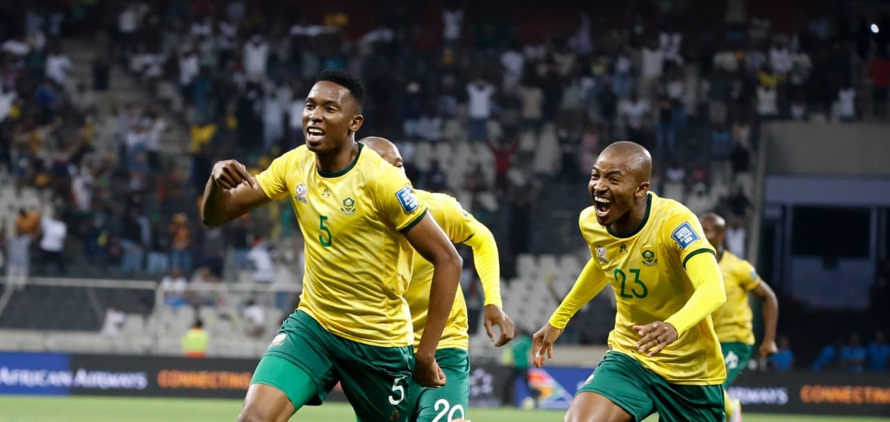 Bafana Bafana celebrating a goal
