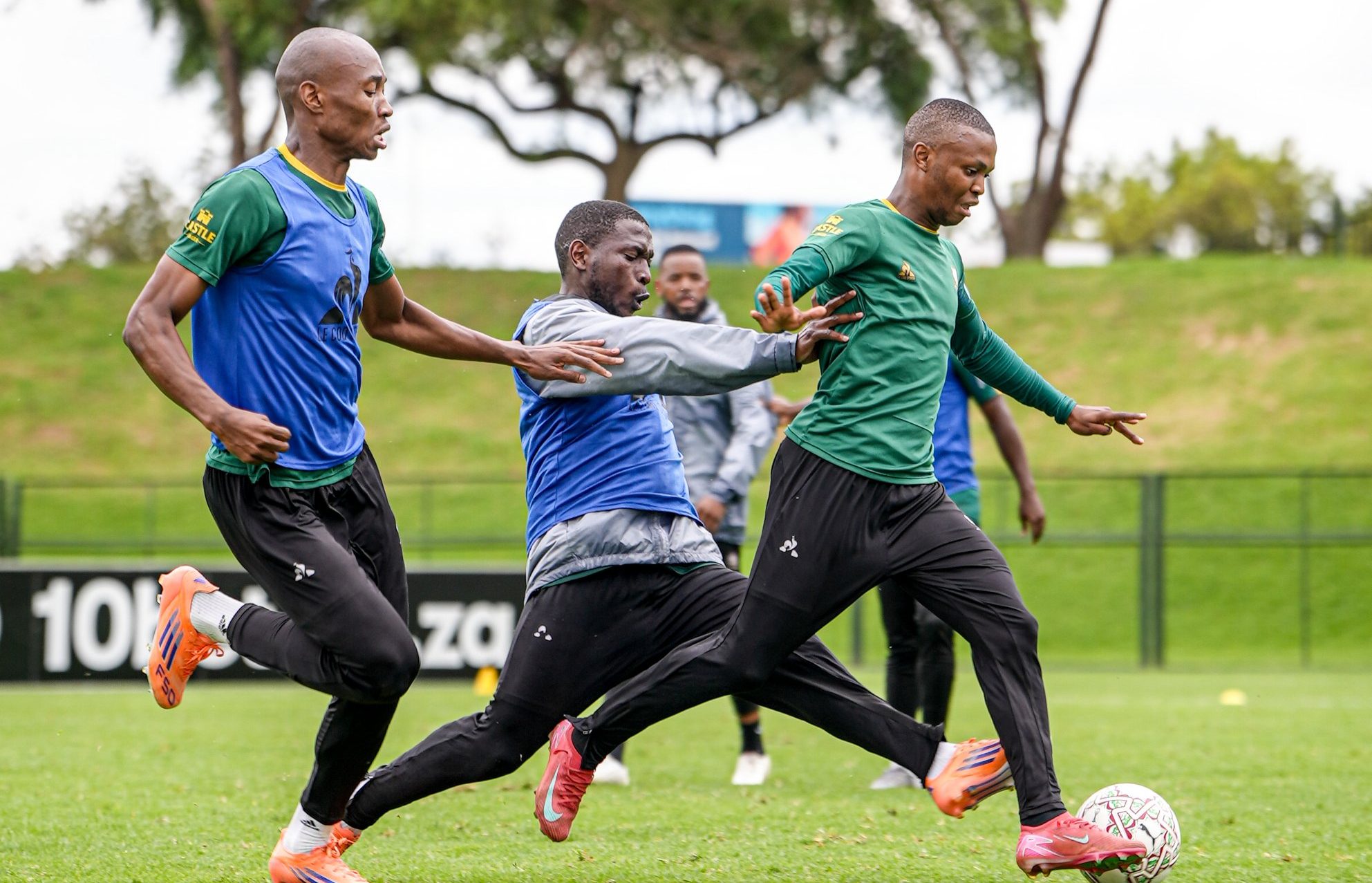 Bafana Bafana players at training