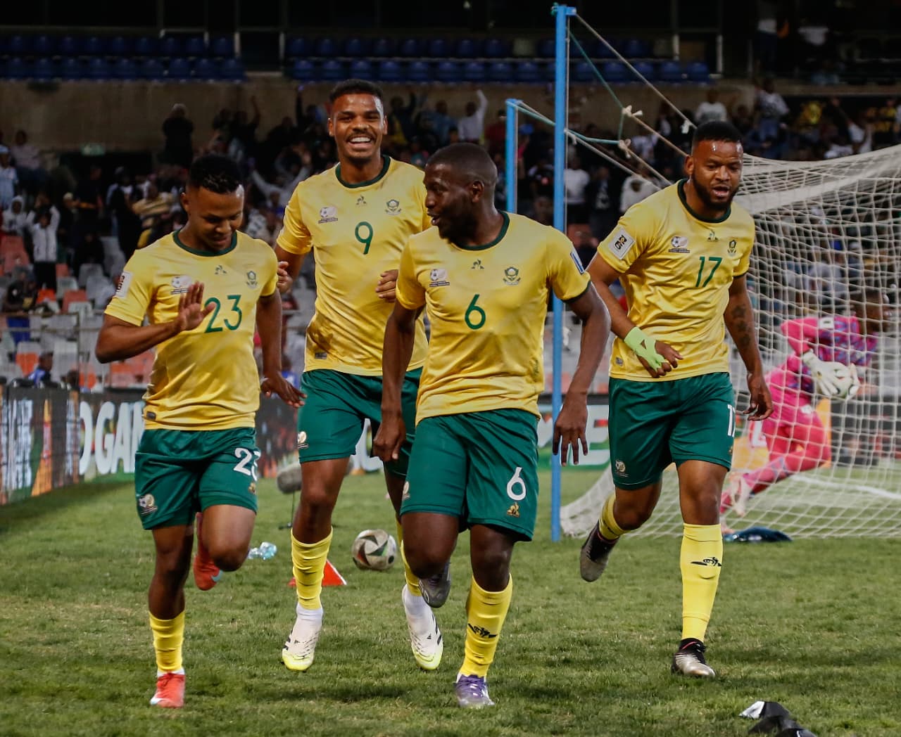 Bafana Bafana celebrating