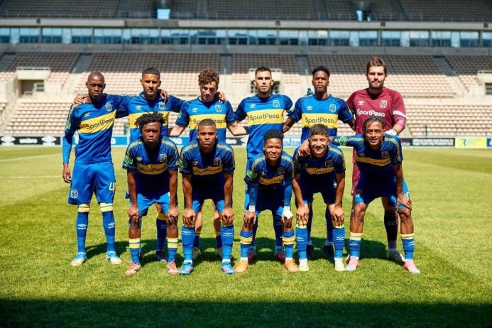 Cape Town City FC before a Motsepe Foundation Championship game