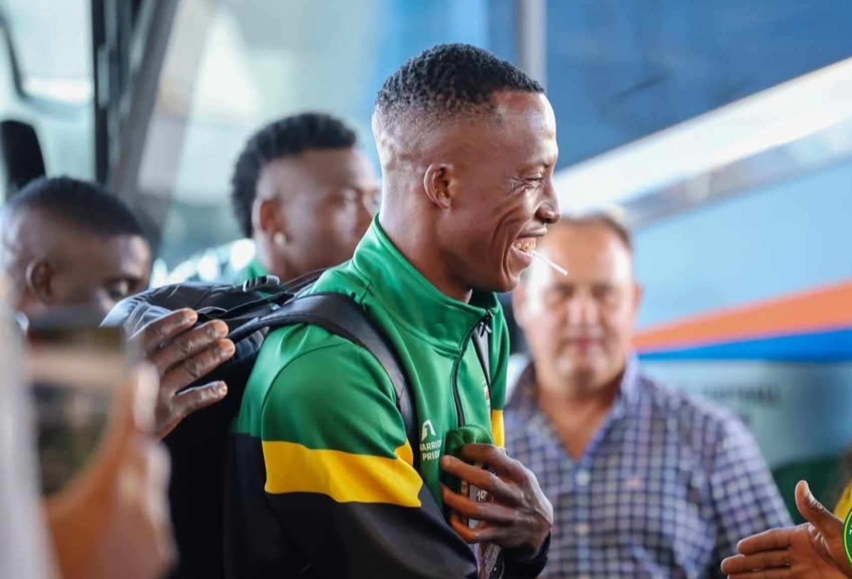 Divine Lunga in Zimbabwe colors