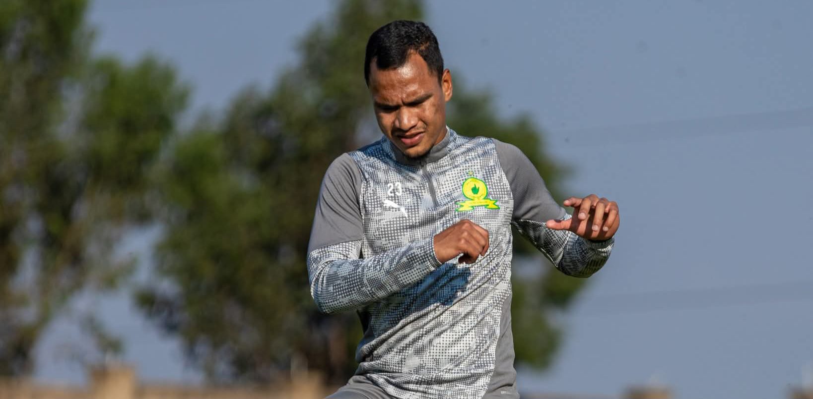 Fawaaz Basadien during a training session with Mamelodi Sundowns