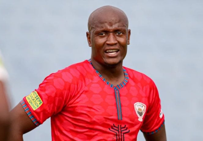 Judas Moseamedi in action for Motsepe Foundation Championship side Venda FC