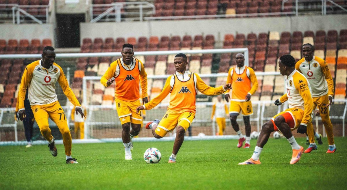 Kaizer Chiefs players at training