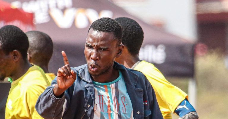 Kwena Katiba coaching during a tournament organised by the SM Legacy Foundation