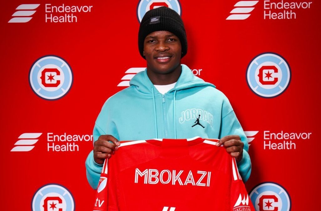 Mbekezeli Mbokazi during his unveiling at Chicago Fire