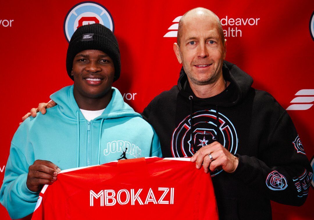 Mbekezeli Mbokazi during his unveiling at Chicago Fire