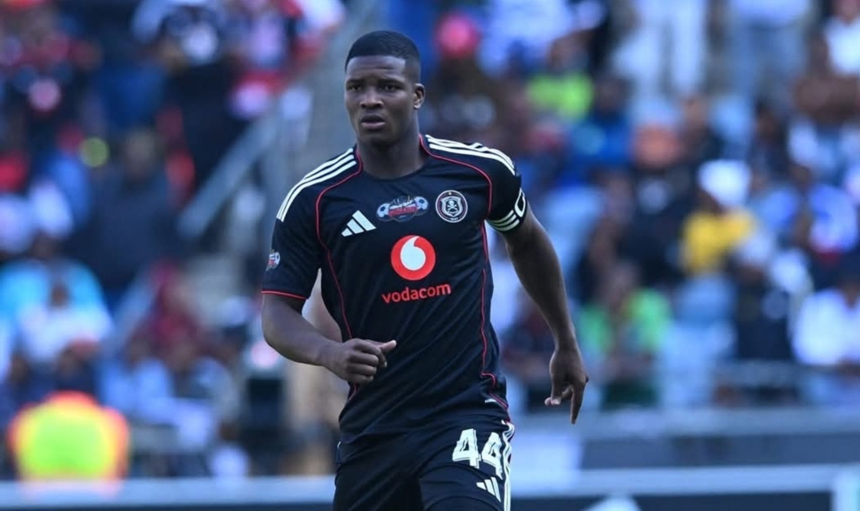 Mbekezeli Mbokazi in action for Orlando Pirates