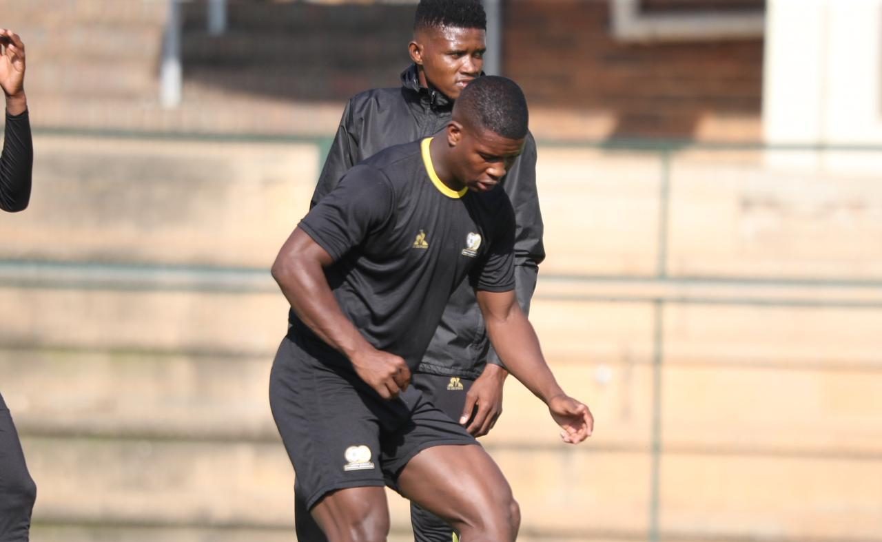 Mbekezeli Mbokazi in a Bafana Bafana training session ahead of the 2025 AFCON.