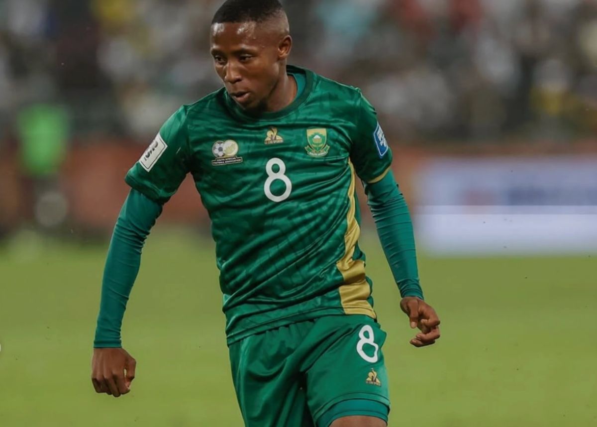 Tshepang Moremi in action for Bafana Bafana. Image: tshepang_moremii/ Instagram