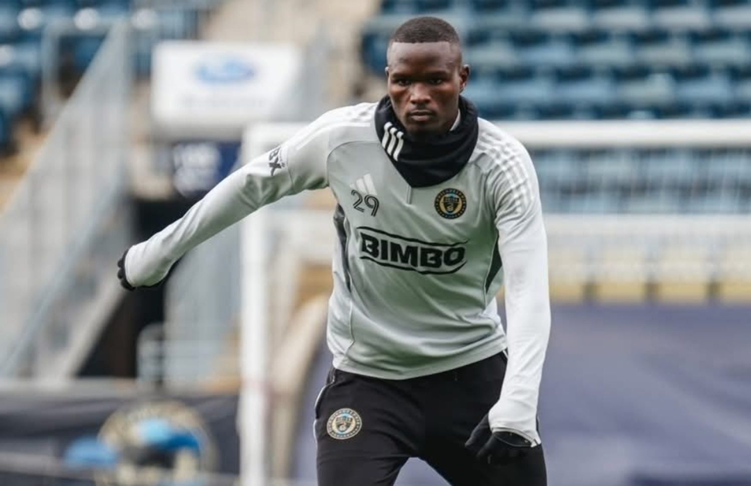 Olwethu Makhanya during a Philadelphia Union training session