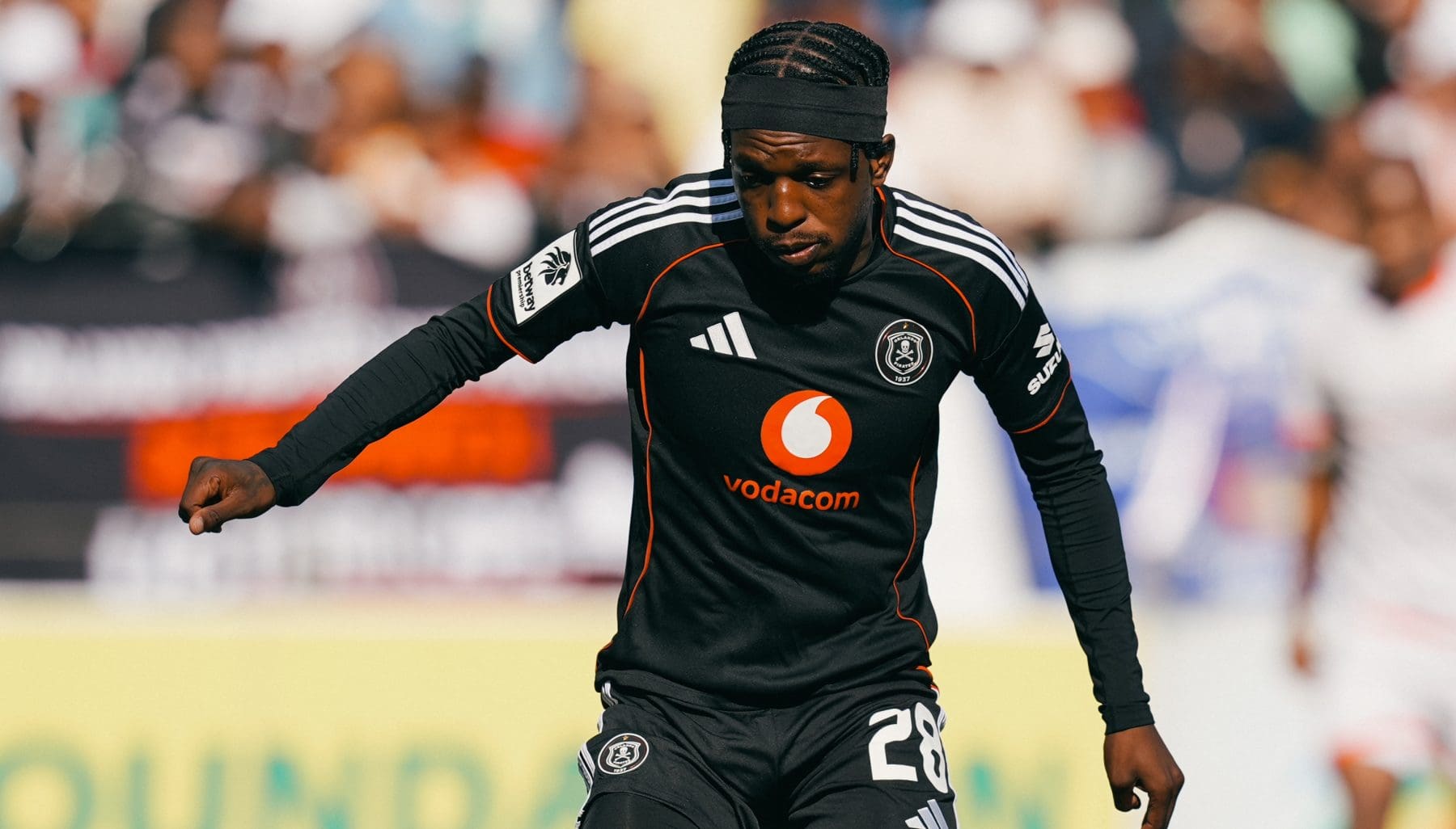 Patrick Maswanganyi in action for Orlando Pirates