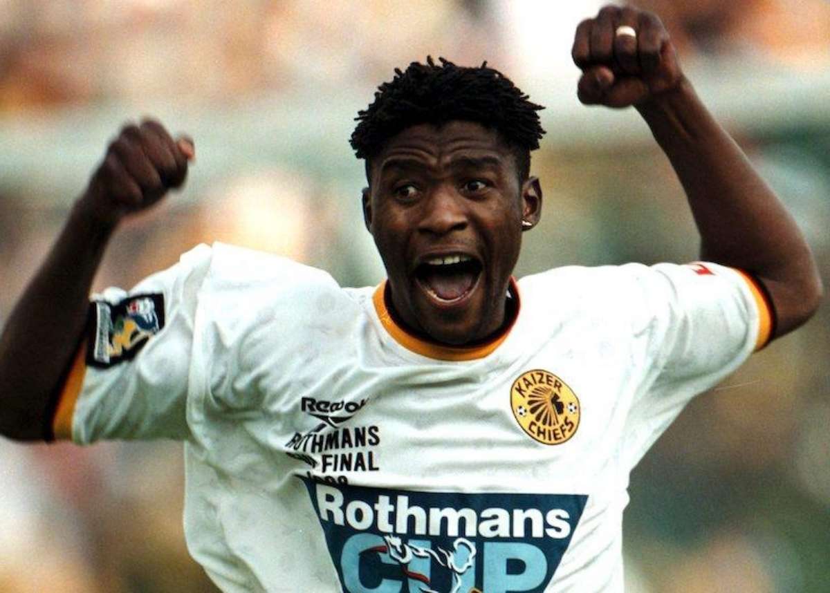 Pollen Ndlanya celebrates scoring for Kaizer Chiefs in the Rothmans Cup final. Image: Trevor Baker - Facebook