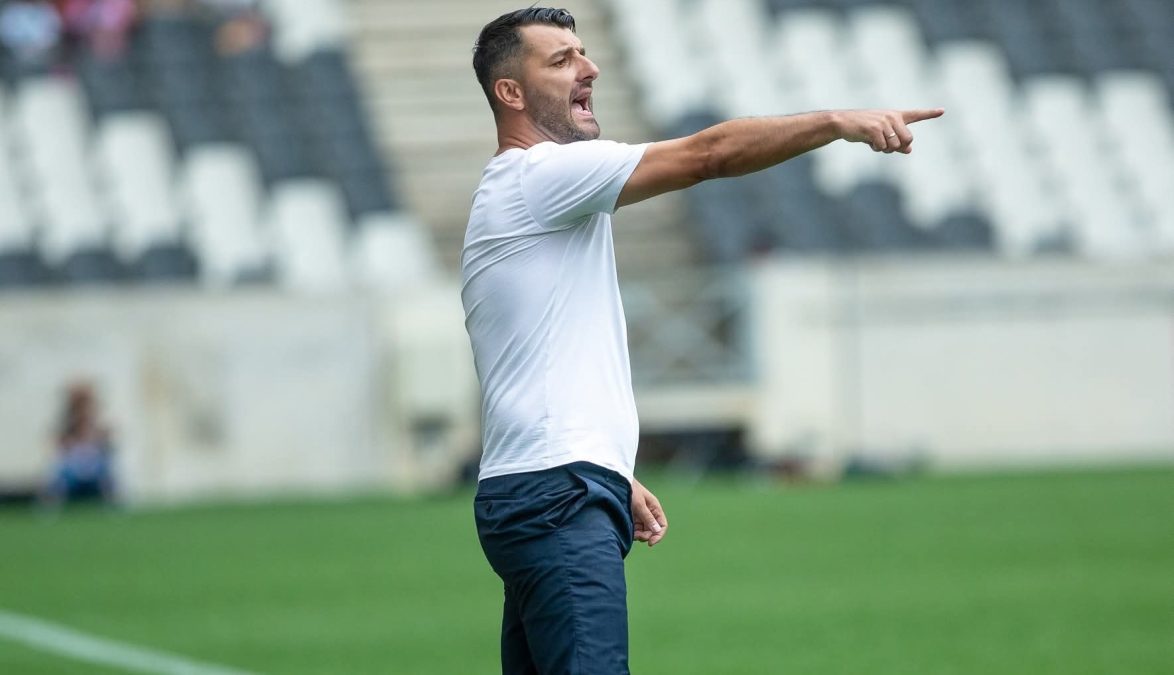 TS Galaxy coach Adnan Beganovic on the touchline
