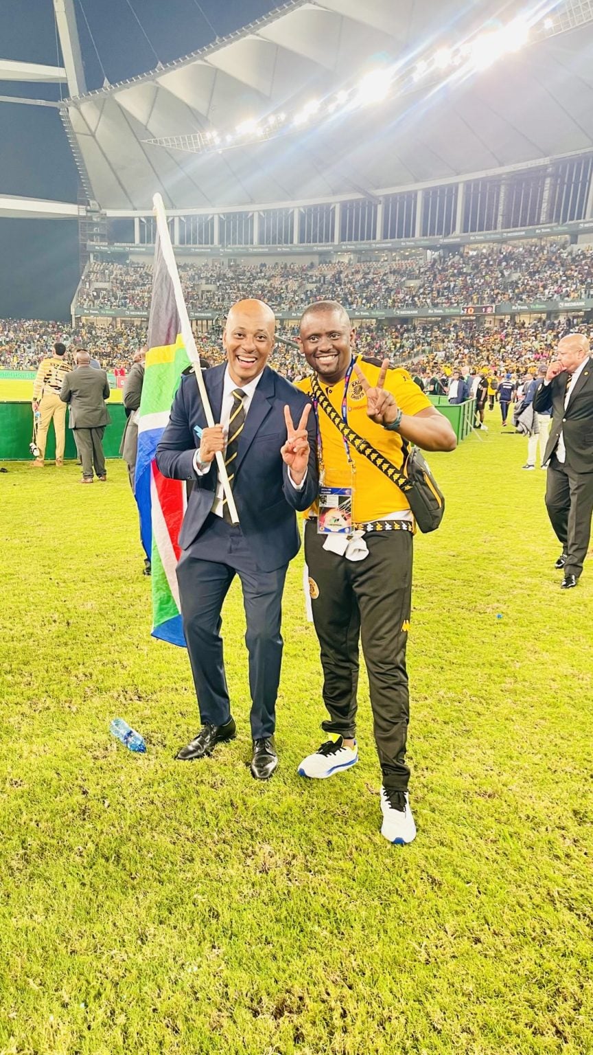Tera Maliwa and Kaizer Jr Motaung of Kaizer Chiefs