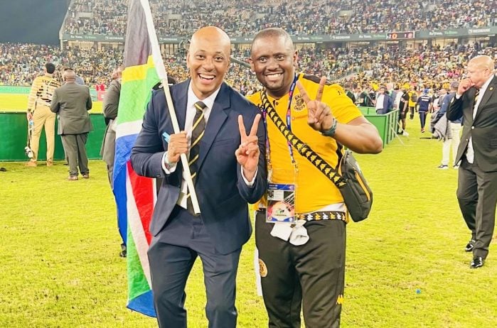 Tera Maliwa and Kaizer Jr Motaung of Kaizer Chiefs