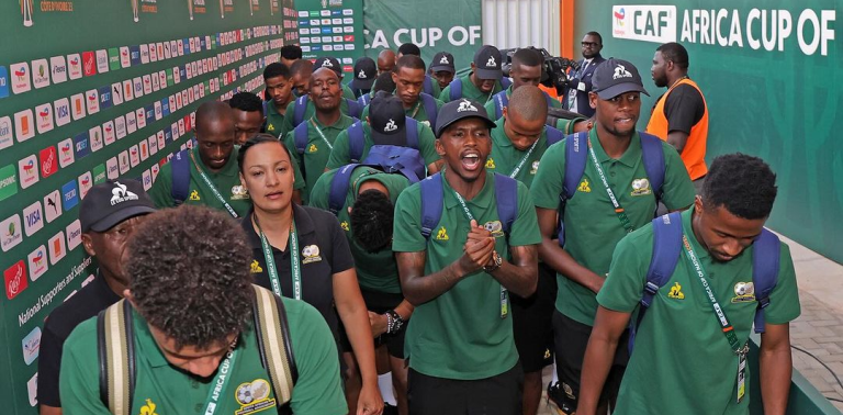 Thabang Monare at Bafana Bafana during the previous AFCON tournament