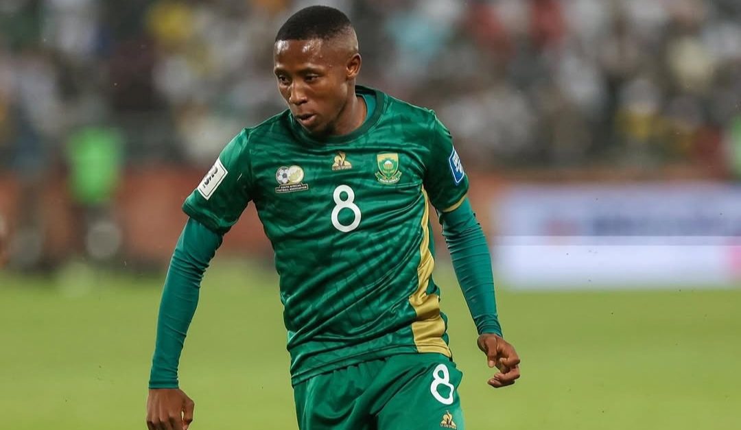 Tshepang Moremi in Bafana Bafana colours
