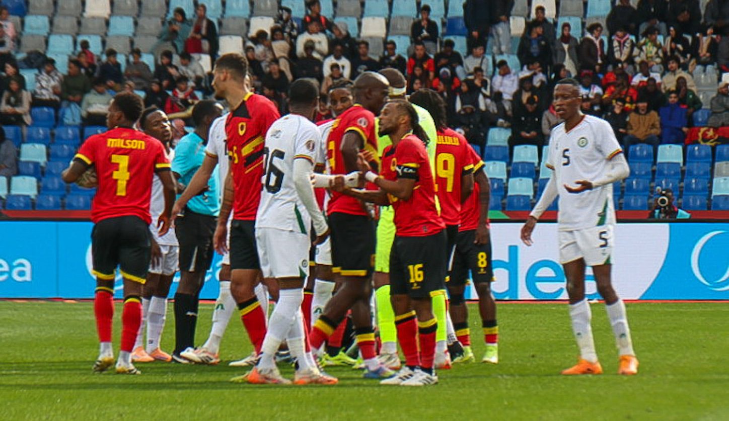 Zimbabwe during the match against Angola at 2025 AFCON