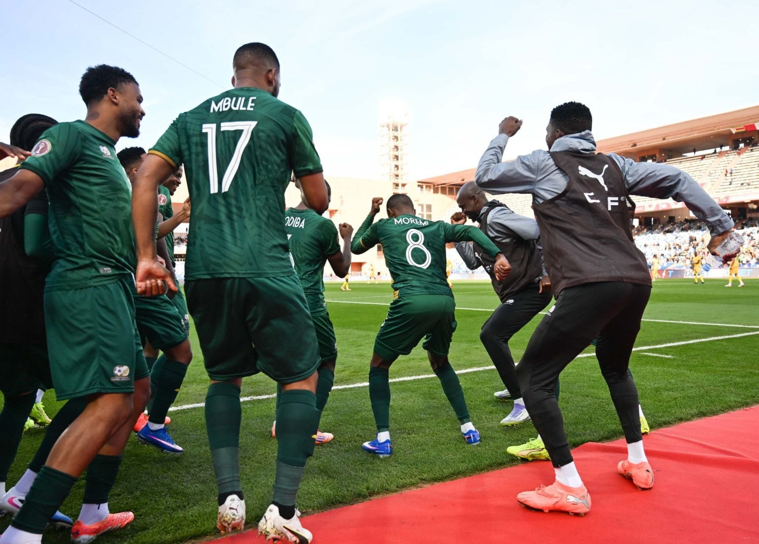 Bafana Bafana players at 2025 AFCON