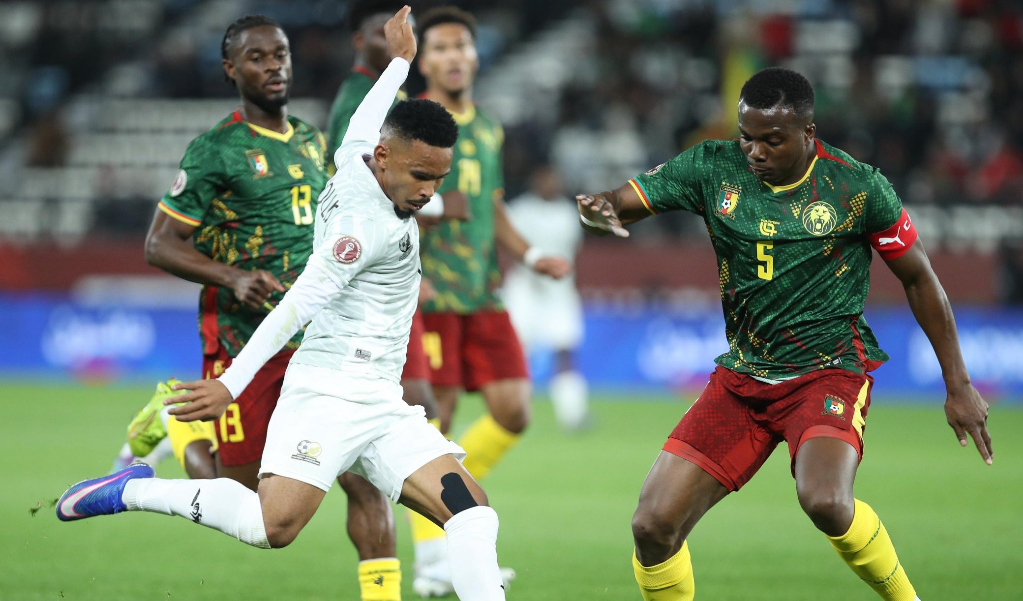 Bafana Bafana against Cameroon in the AFCON