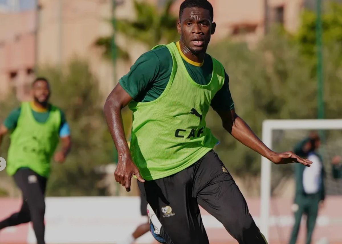 Bafana Bafana midfielder Sphephelo Sithole trains in Morocco for AFCON 2025. Image: Bafana Bafana