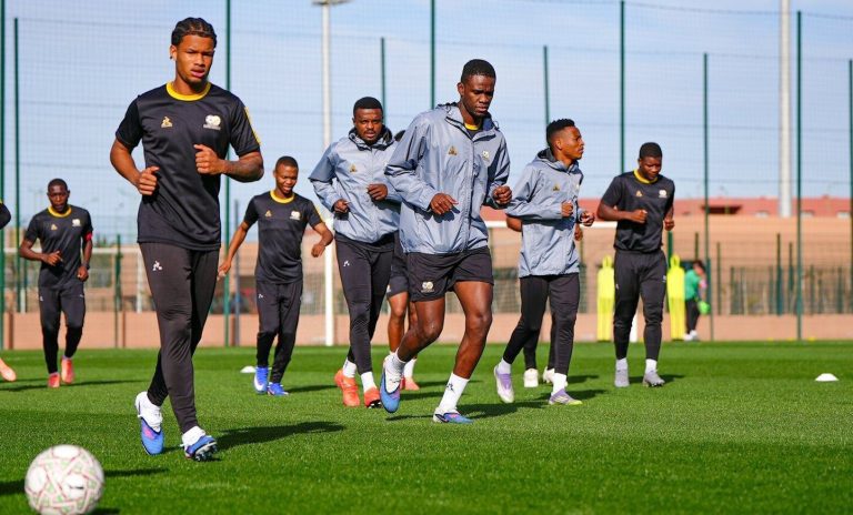 Bafana Bafana training in Morocco