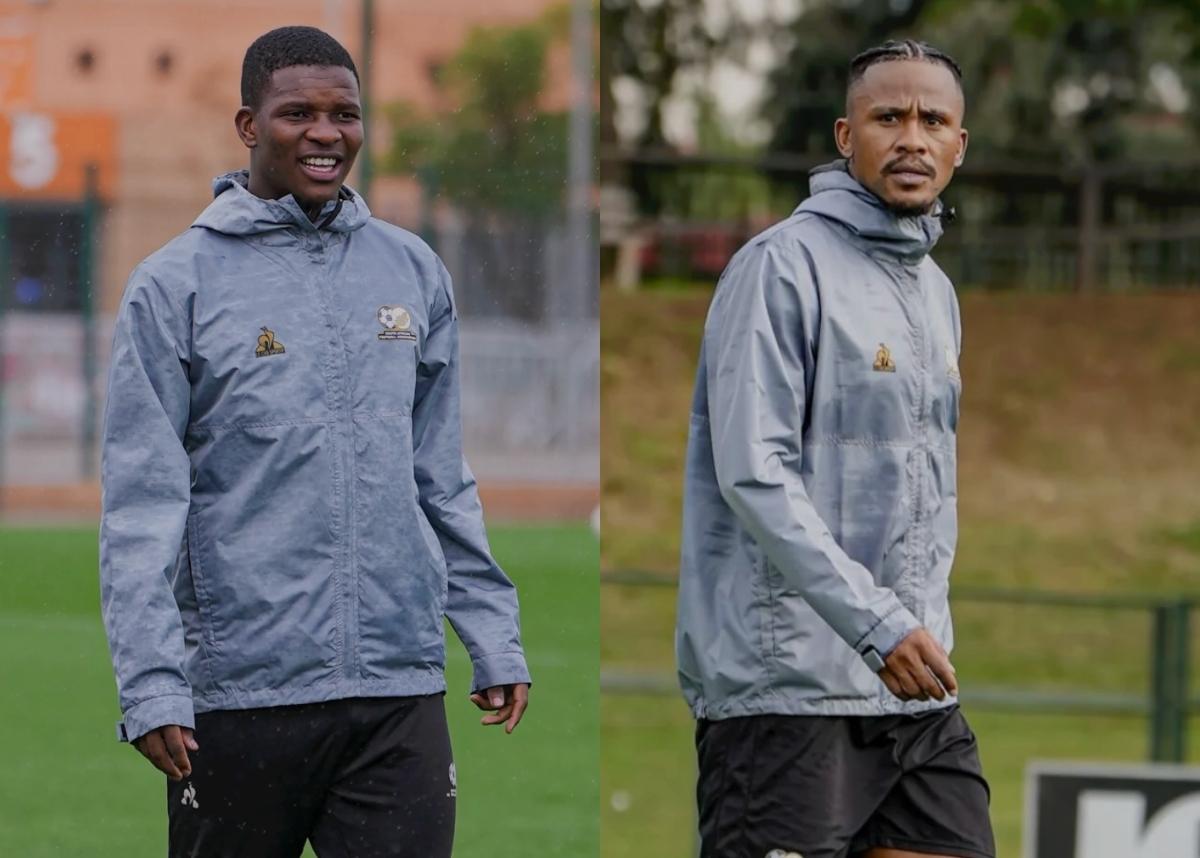 Bafana Bafana's Mbekezi Mbokazi and Siyabonga Ngezana train in Morocco for AFCON 2025. Images: Bafana Bafana