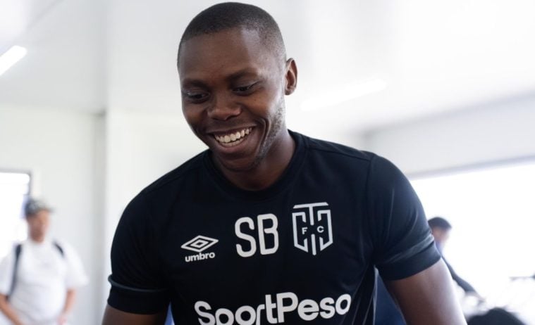 Sonwabile Booi on duty for Cape Town CIty FC at the Hartleyvale Stadium training ground. Image: Cape Town City FC