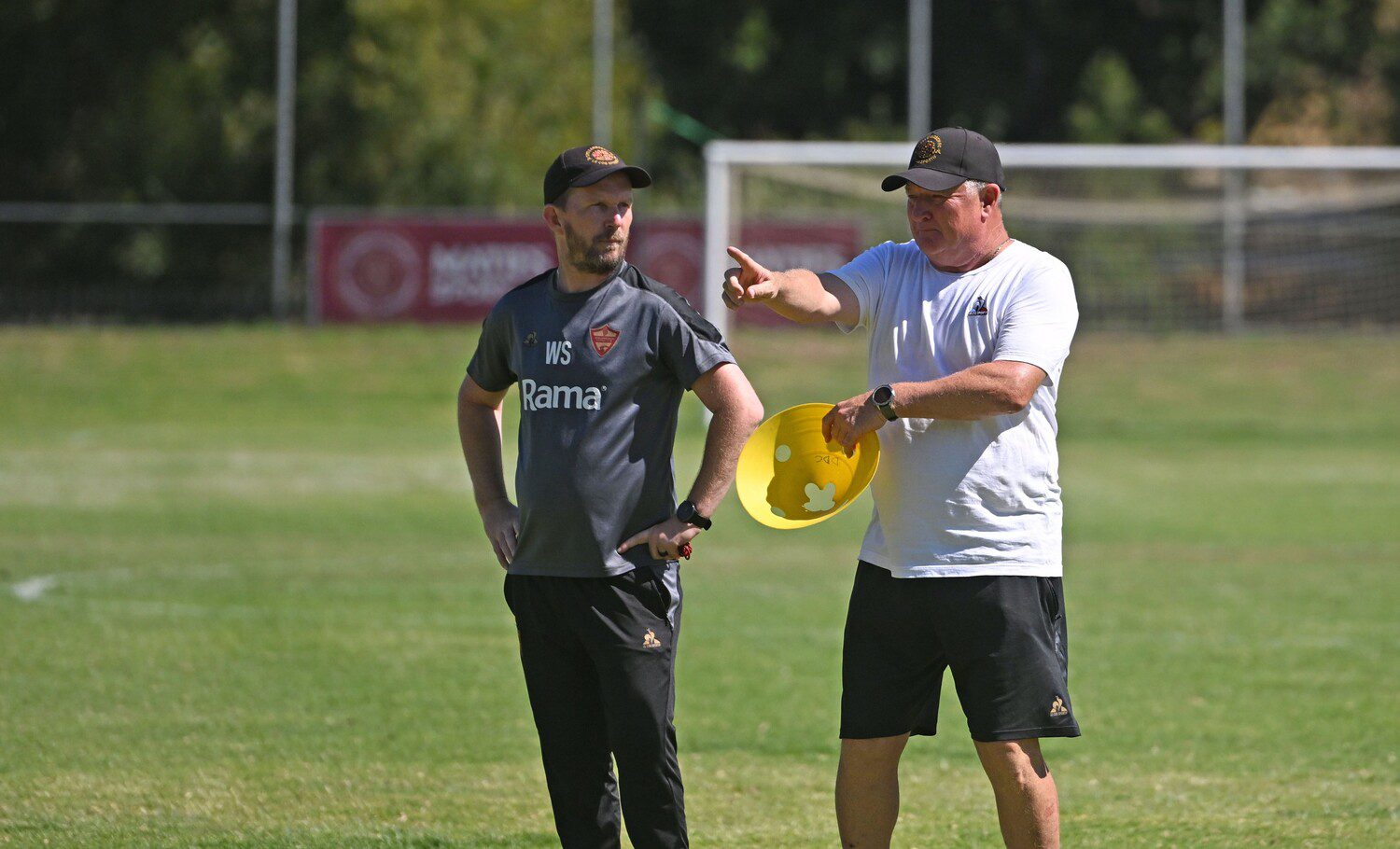 Coach Gavin Hunt during Stellenbosch FC's training session