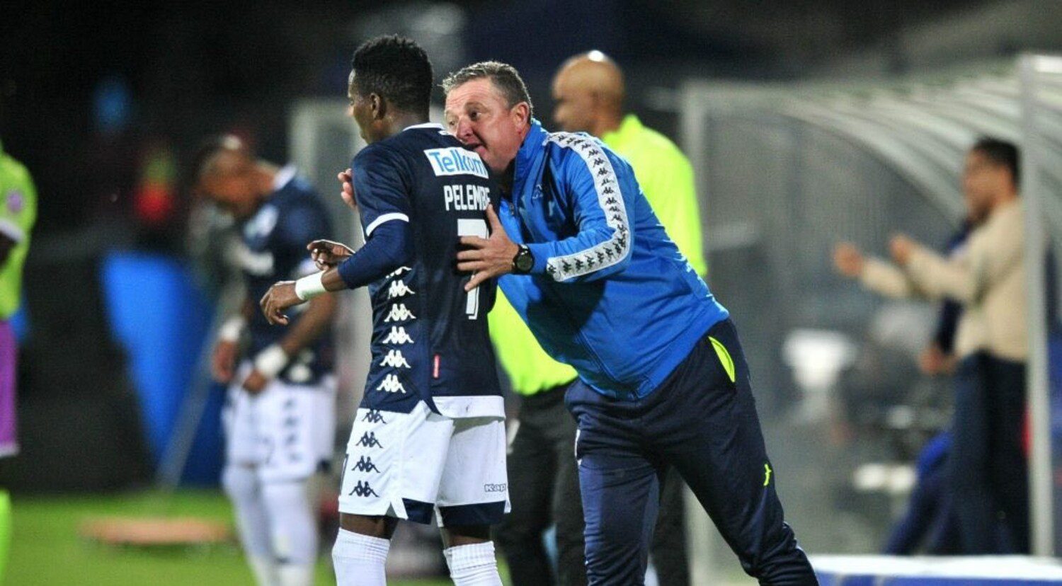 Elias Pelembe and Gavin Hunt during their time at Bidvest Wits