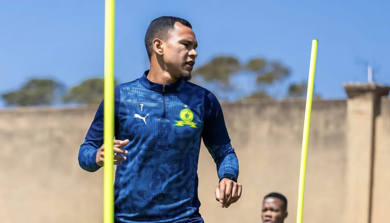 Fawaaz Basadien during Mamelodi Sundowns' training session at Chloorkop