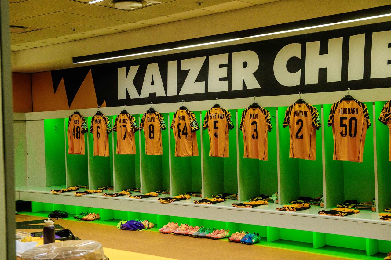 Kaizer Chiefs dressing room ahead of an official match