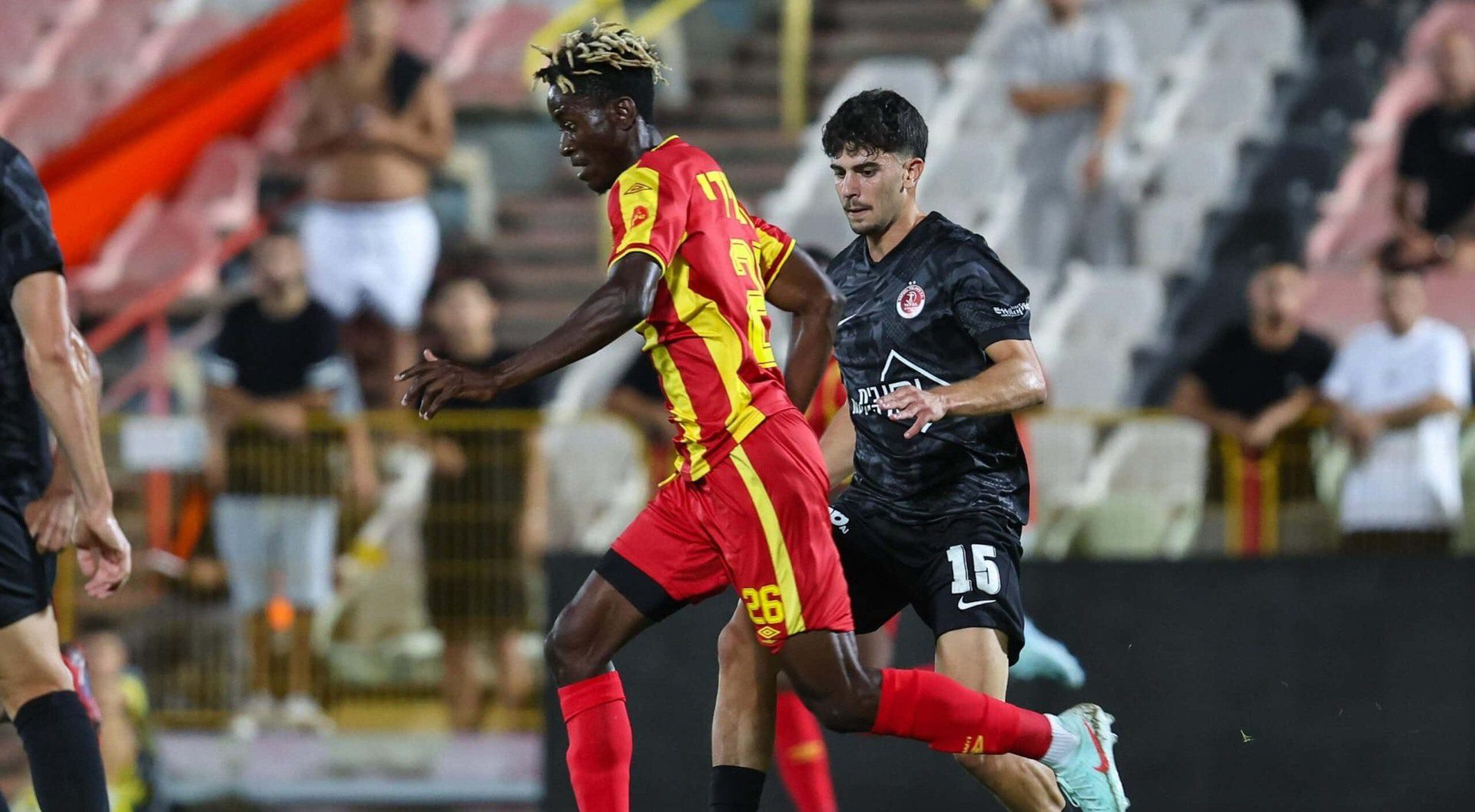 Karim Kimvuidi in action for FC Ashdod