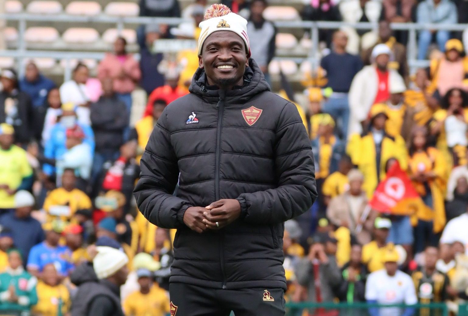 Lesiba Nku at Stellenbosch FC in a good mood