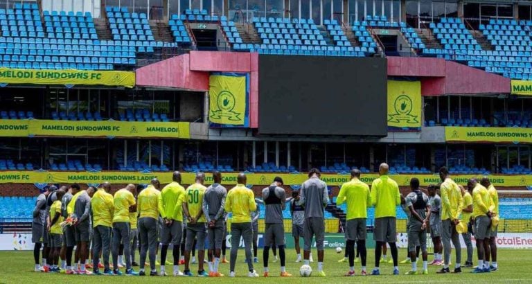 Mamelodi Sundowns players at training