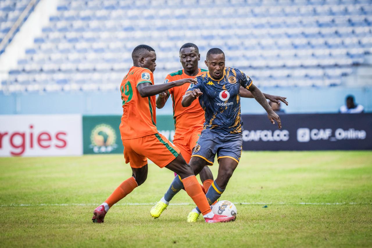 Midfielder Lebo Maboe in action against Zesco United