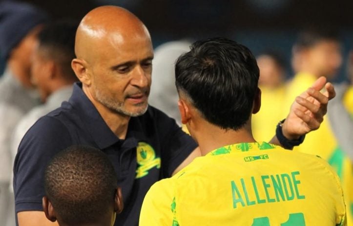 Mamelodi Sundowns coach Miguel Cardoso after a match