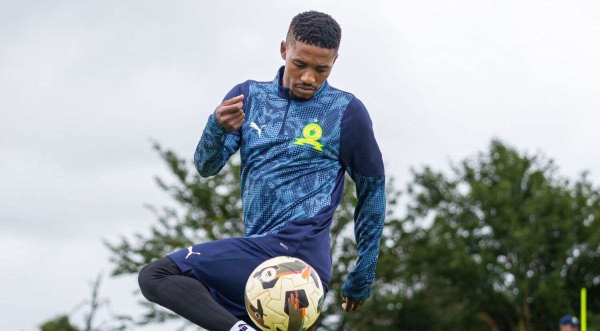 Monnapule Saleng at Mamelodi Sundowns training session