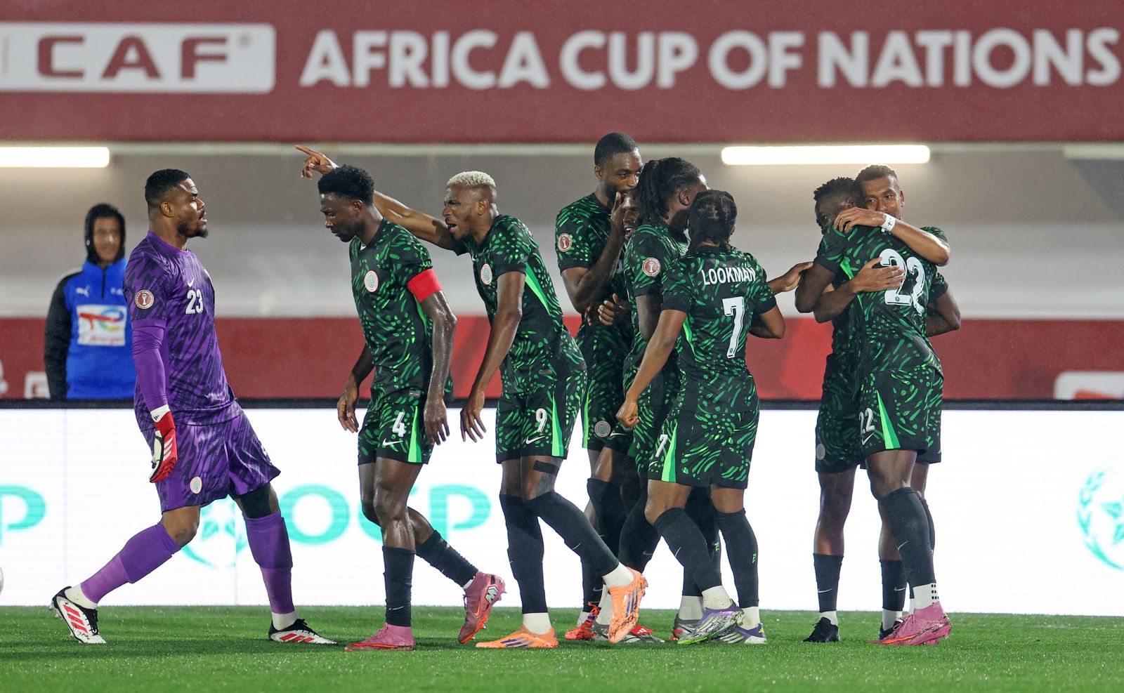 Nigeria players at athe 2025 AFCON