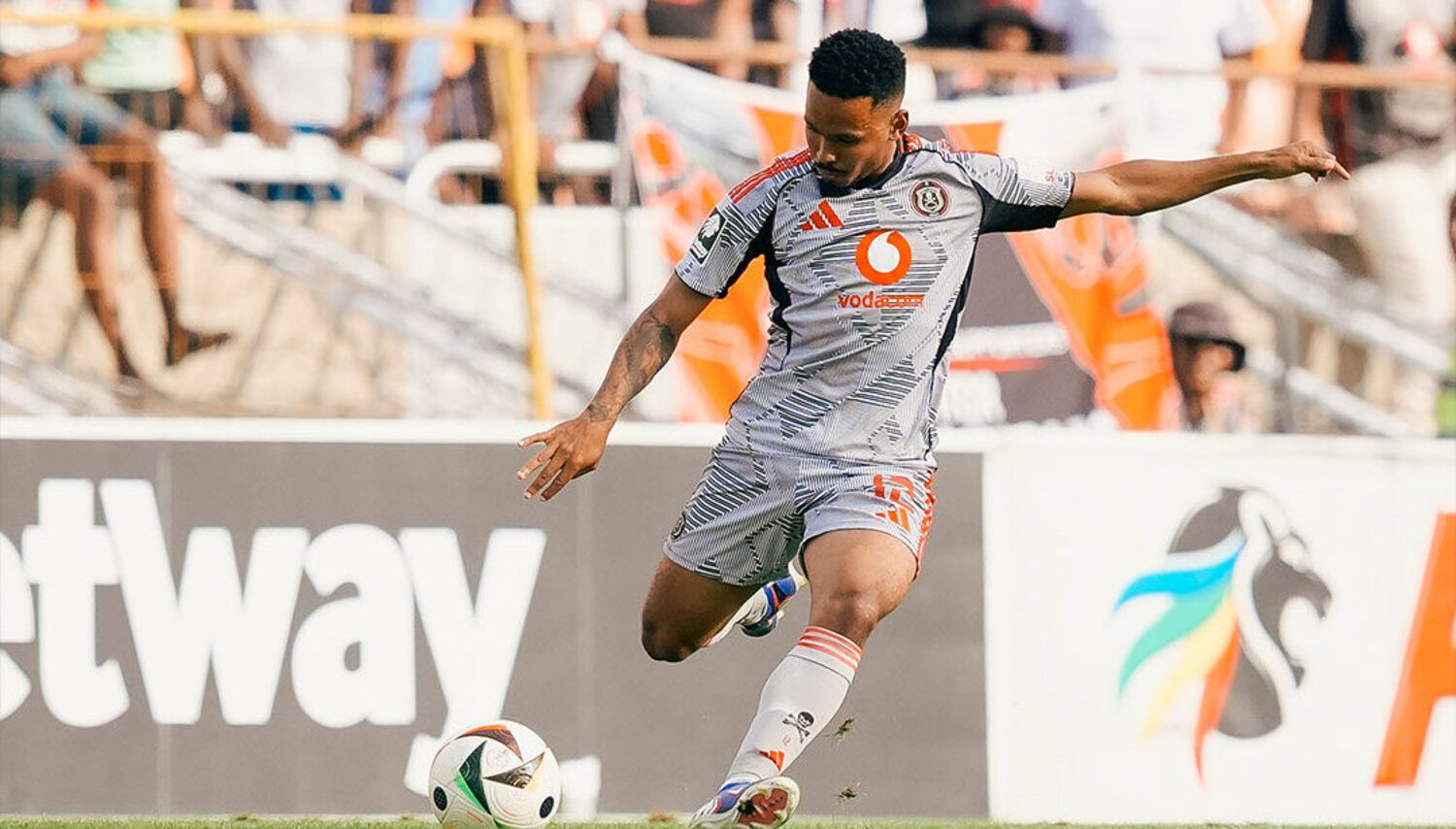 Oswin Appollis in action for Orlando Pirates