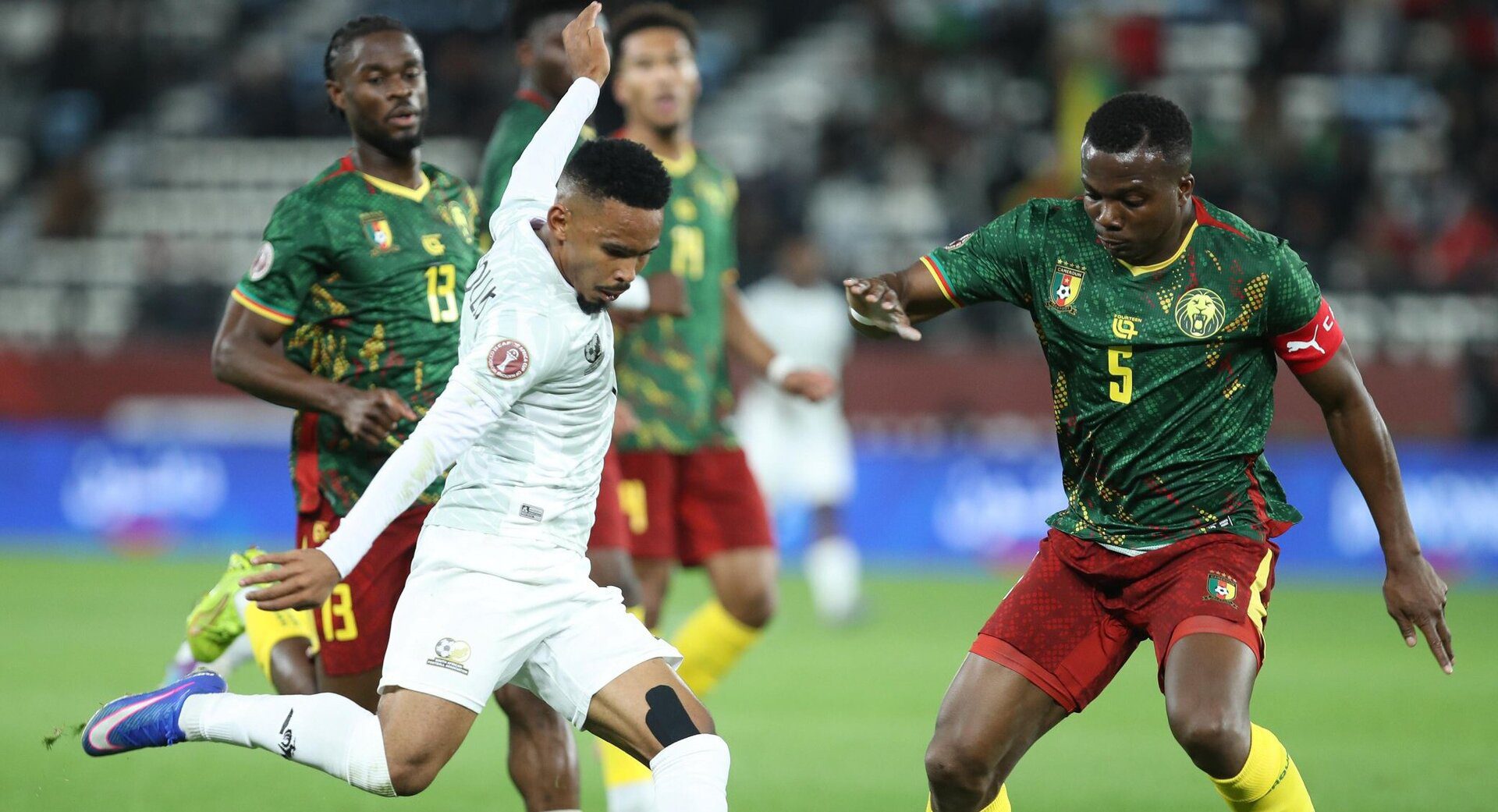 Oswin Appollis and Nouhou Tolo, Bafana Bafana vs Cameroon