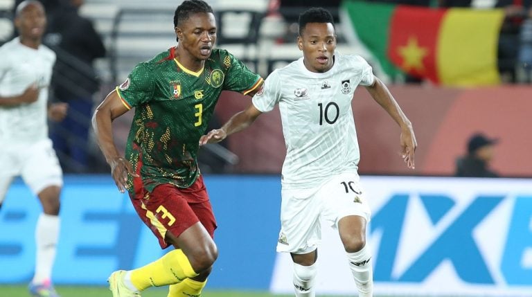 Relebohile Mofokeng at the AFCON with Bafana Bafana
