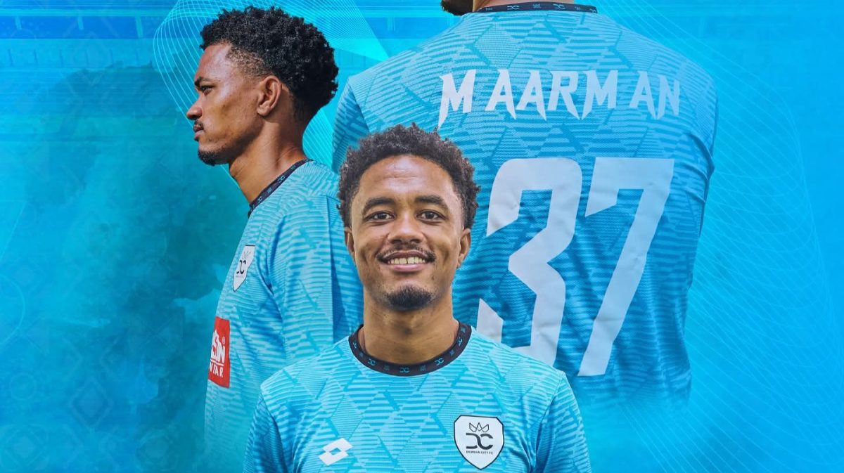 Ronaldo Maarman being officially unveiled by Durban City