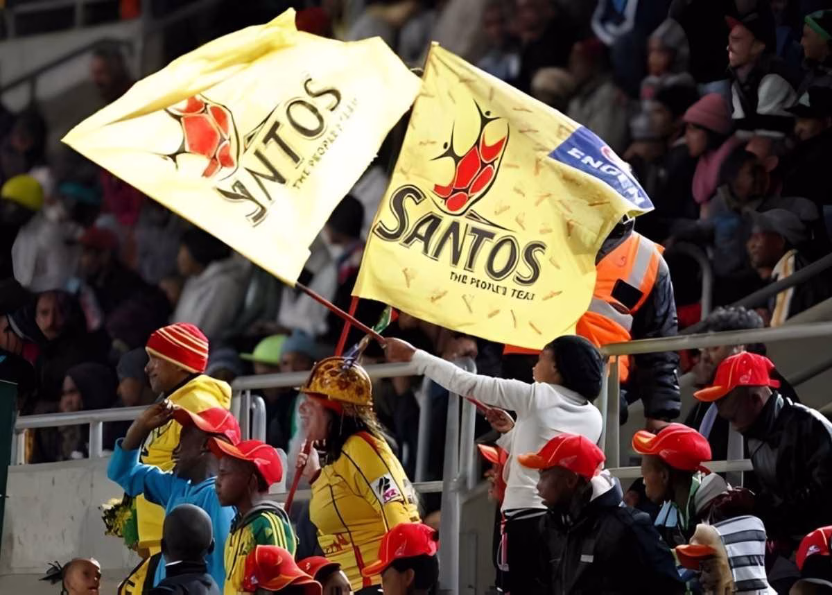 Santos FC supporters at the Athlone Stadium