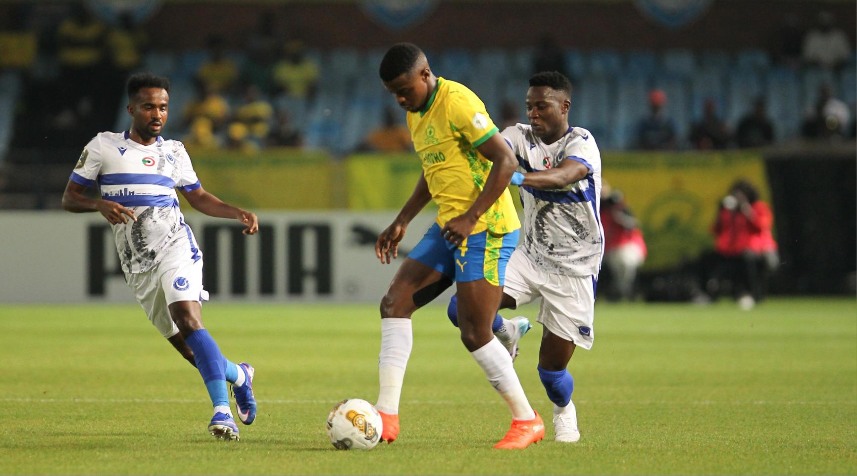 Teboho Mokoena in action for Mamelodi Sundowns against Al Hilal
