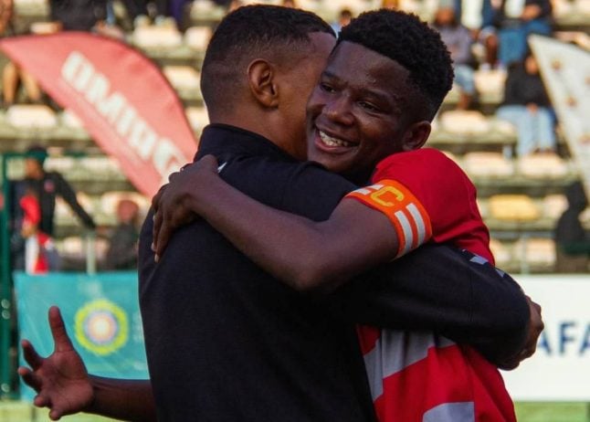 Ubuntu FC's Solethu Mabhenu leads the club to the 2025 Bayhill Championship at the Athlone Stadium. Image: Ubuntu FC