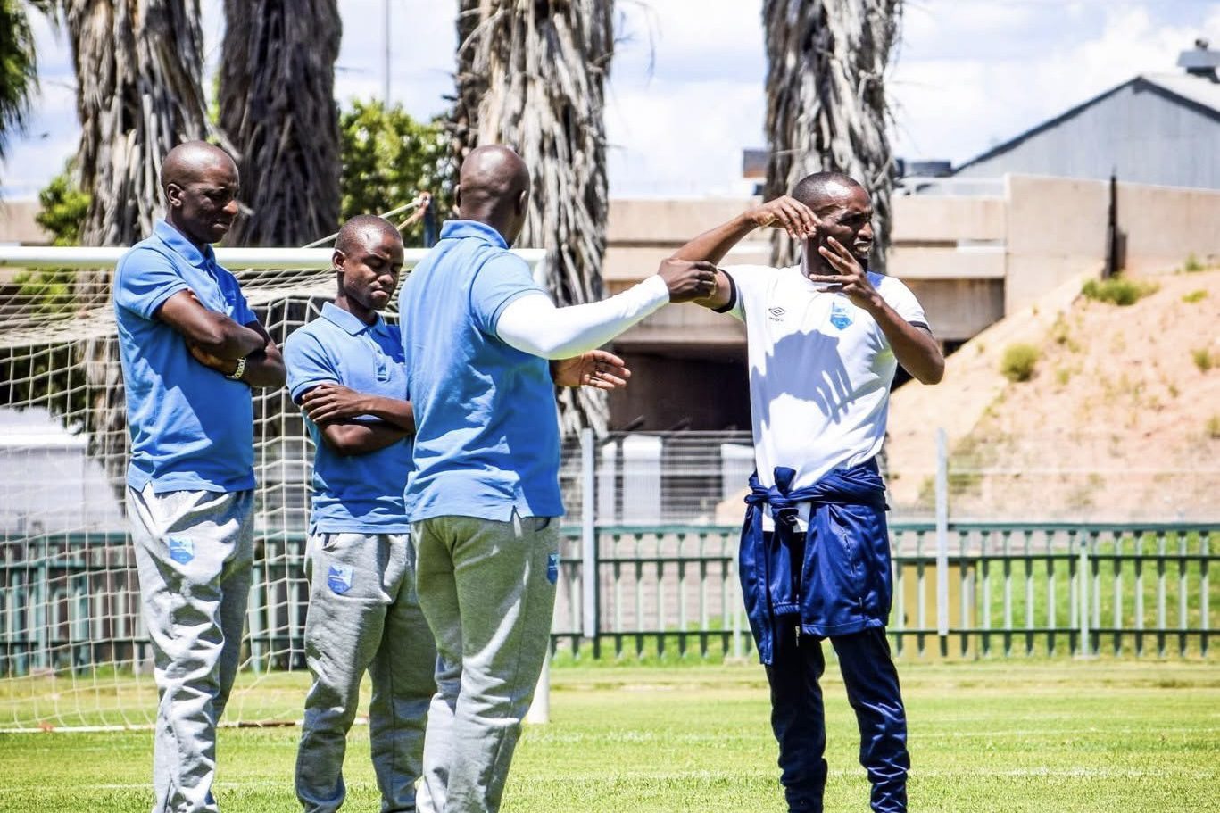 Upington City FC technical team doing discussions